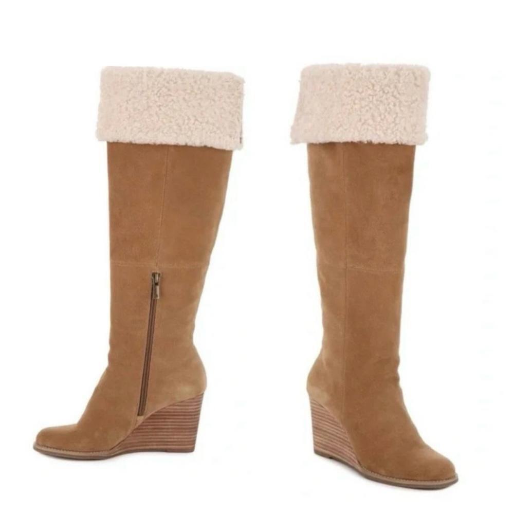 Lucky Brand “Ysabel” Wedge Boot ~ Light Brown ~ Size 7M